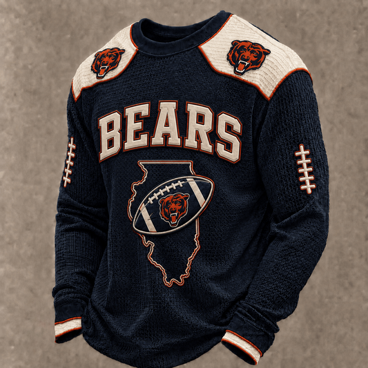 CHI X Premium NFL  Vintage Baseball Stitch Sweatshirt