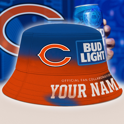 CHI x NFL Bud Light Personalized Bucket Hat DATND TANTD