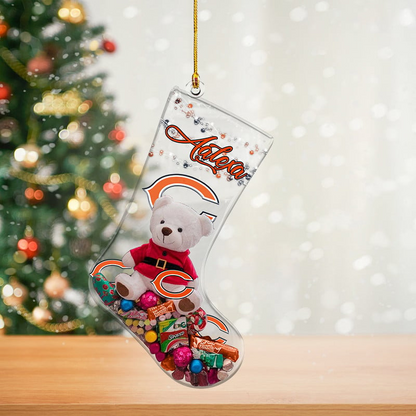 CHI x NFL Christmas Personalized Acrylic Ornament DatND DVT