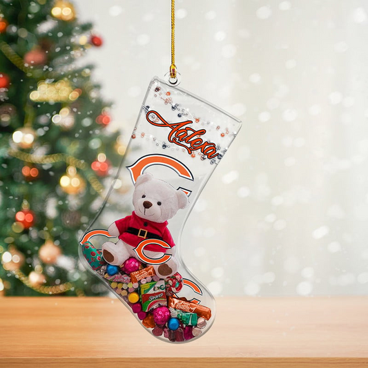 CHI x NFL Christmas Personalized Acrylic Ornament DatND DVT