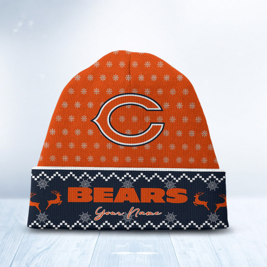 CHI x NFL Customized Beanie Hat Christmas DatND DVT