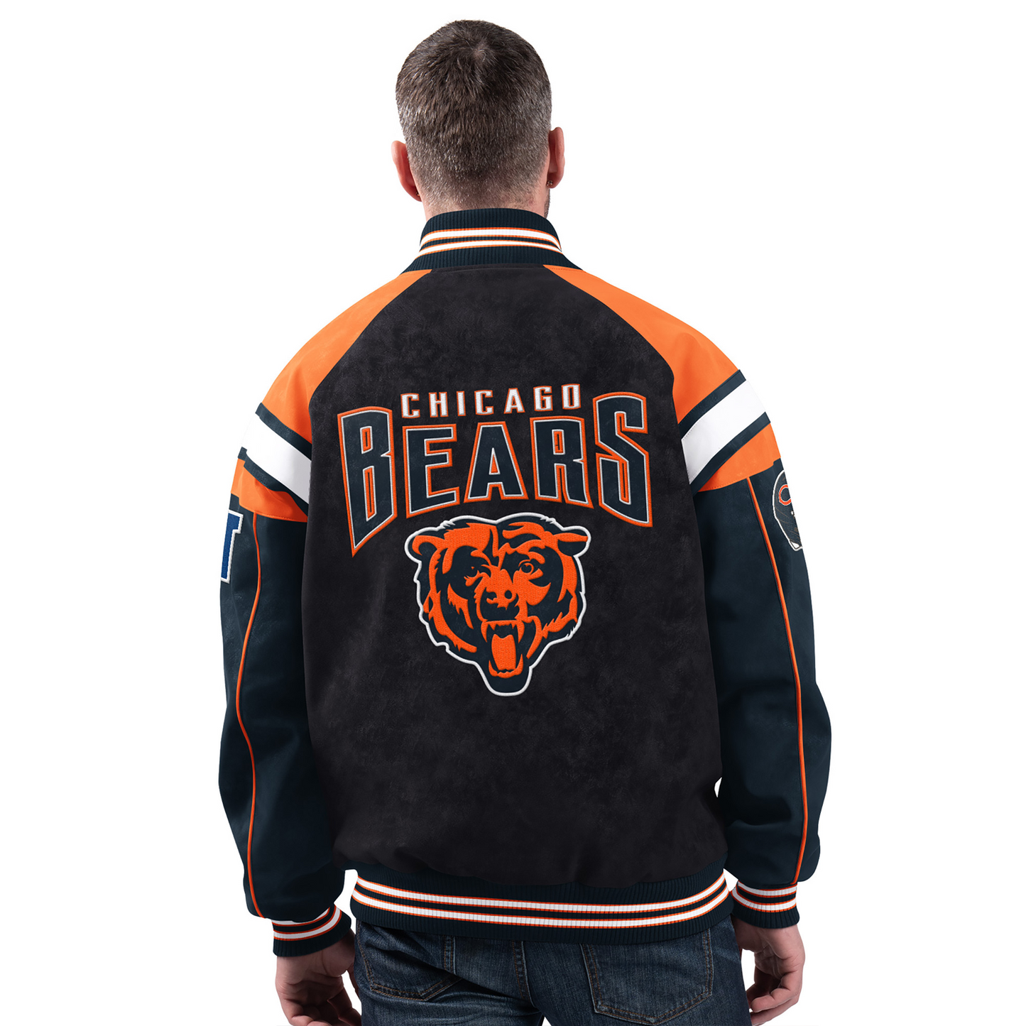 CHI x NFL Officially Licensed Faux Suede Jacket DATND TANTD