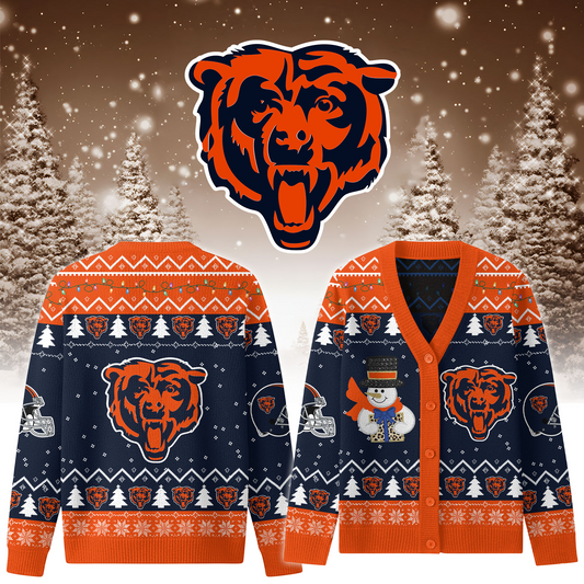 CHI x NFL Premium Knitted Cardigan Jacket DDT CTND
