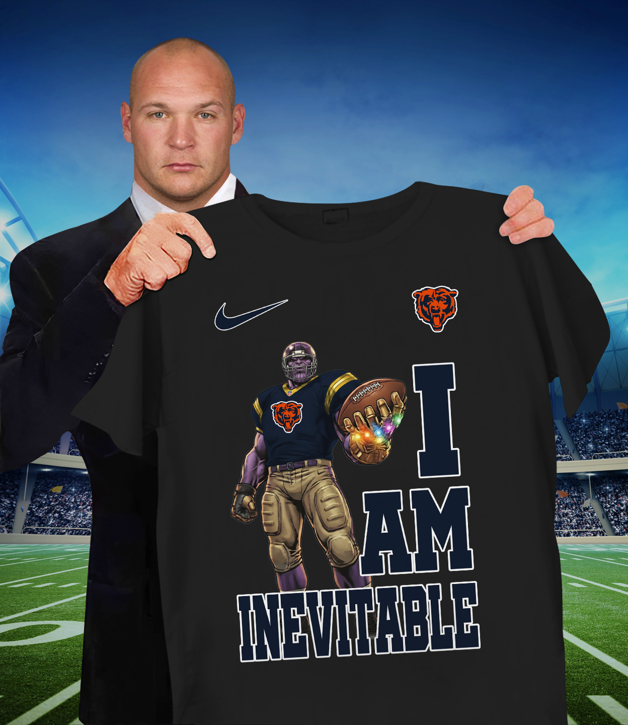 CHI x NFL Thanos I Am Inevitable T-Shirt DATND TANTD