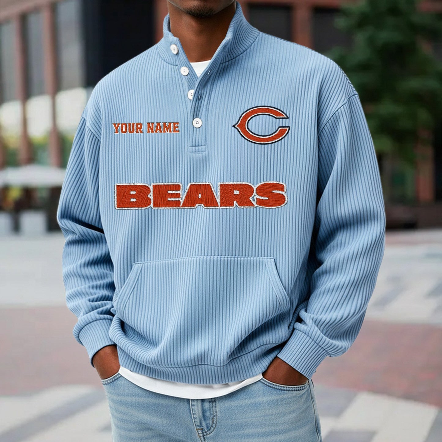CHI x NFL Waffle High Neck Long Sleeved Sweatshirt DATND TANTD 221125
