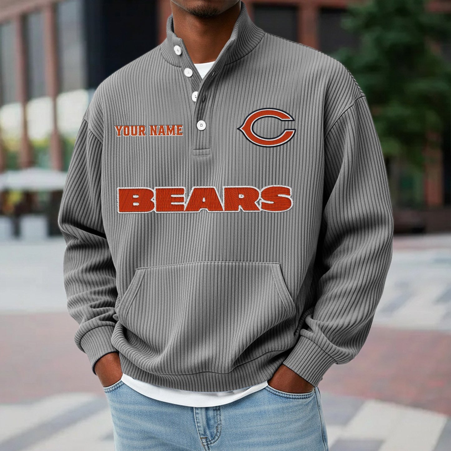CHI x NFL Waffle High Neck Long Sleeved Sweatshirt DATND TANTD 221125