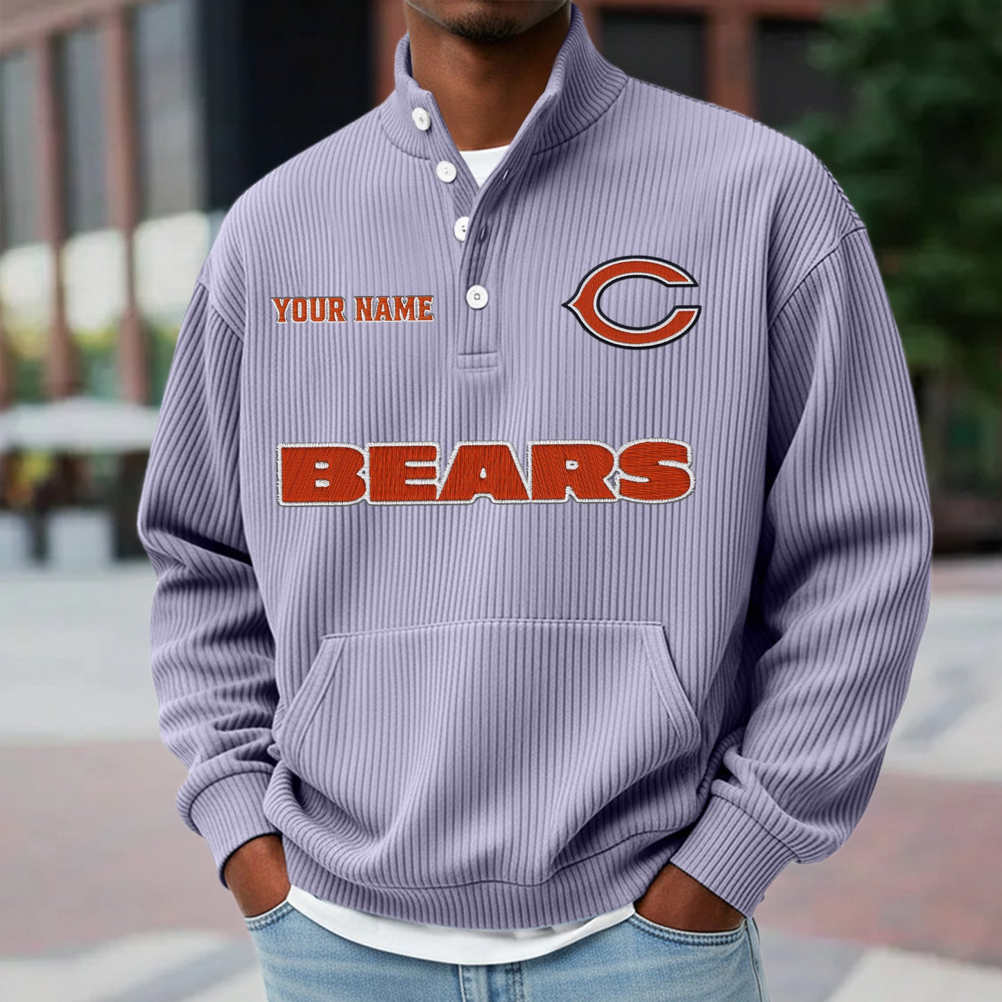 CHI x NFL Waffle High Neck Long Sleeved Sweatshirt DATND TANTD 221125