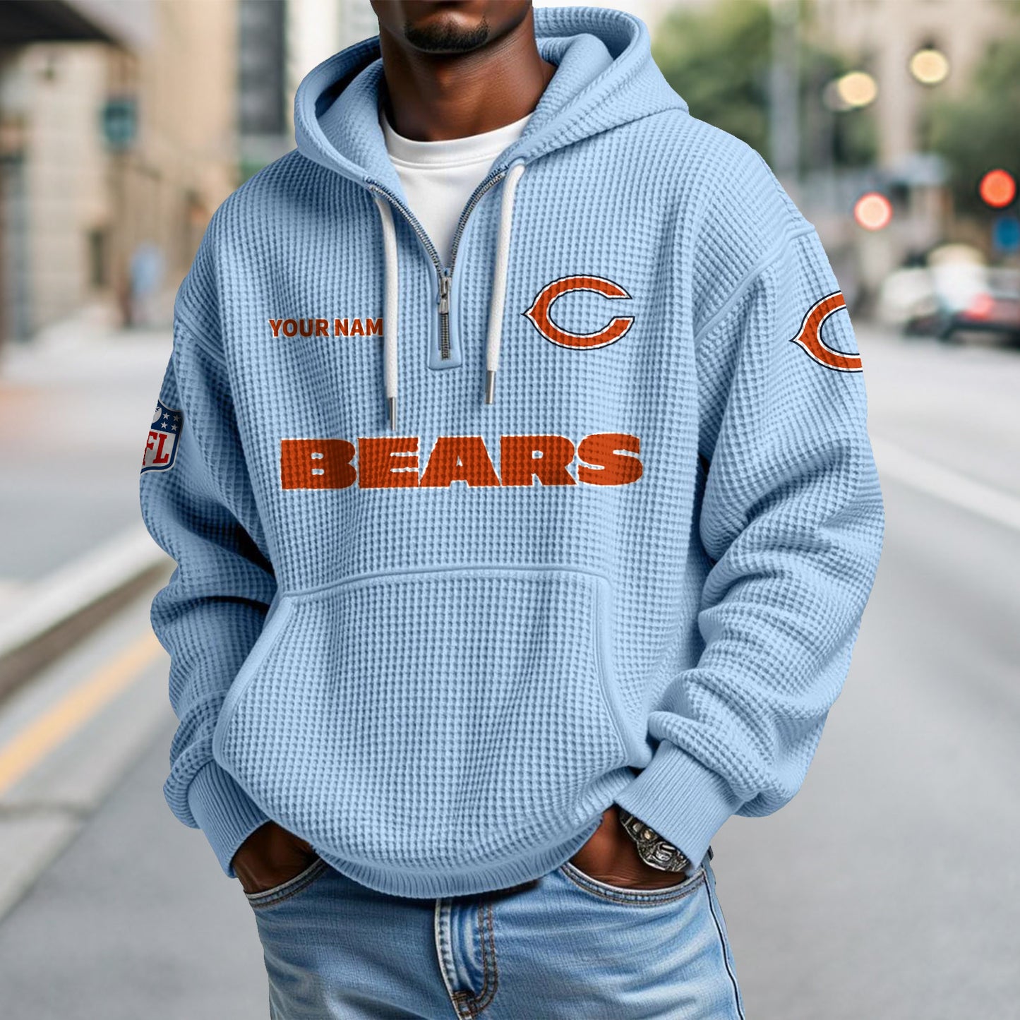 CHI x NFL Waffle Hoodie DatND DVT