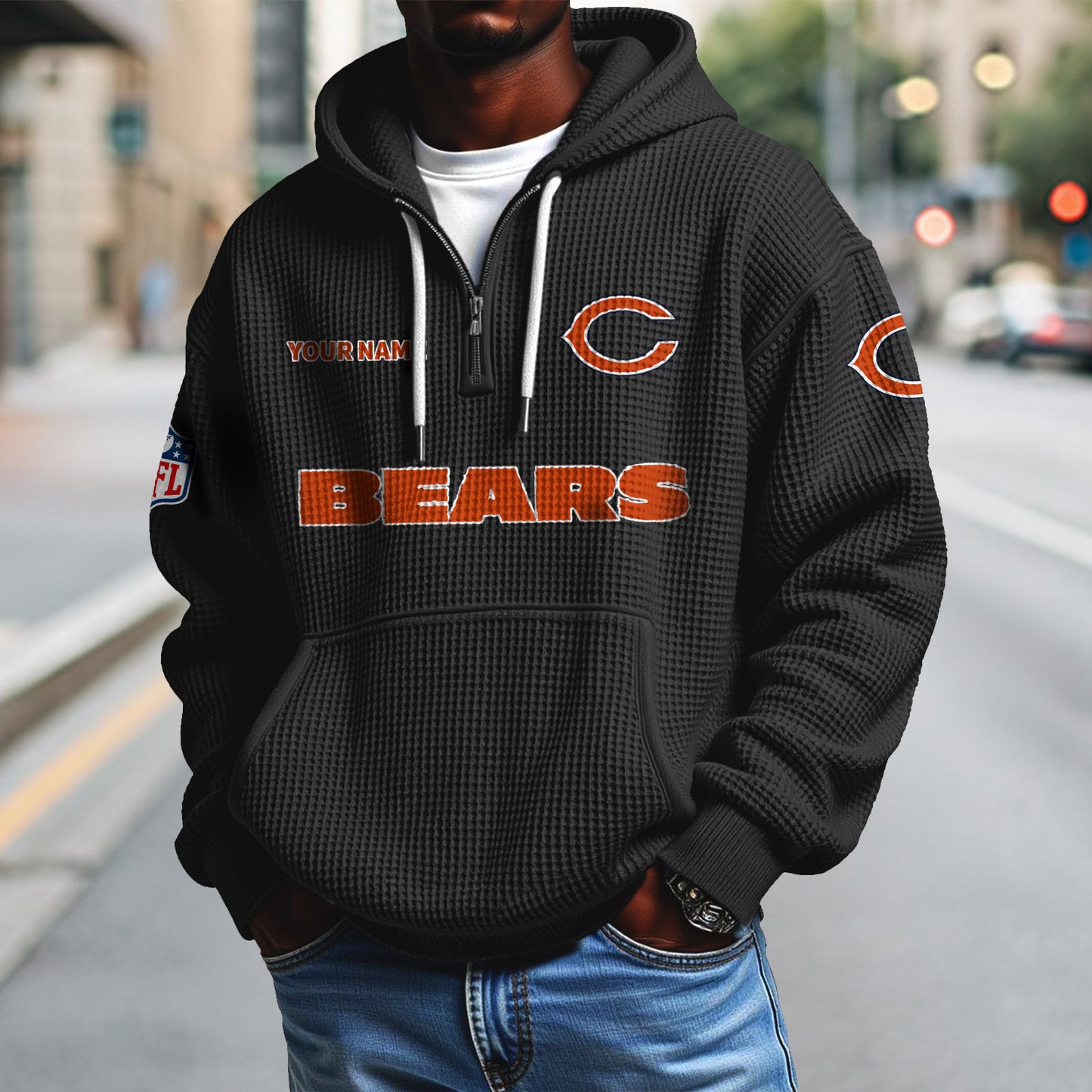 CHI x NFL Waffle Hoodie DatND DVT