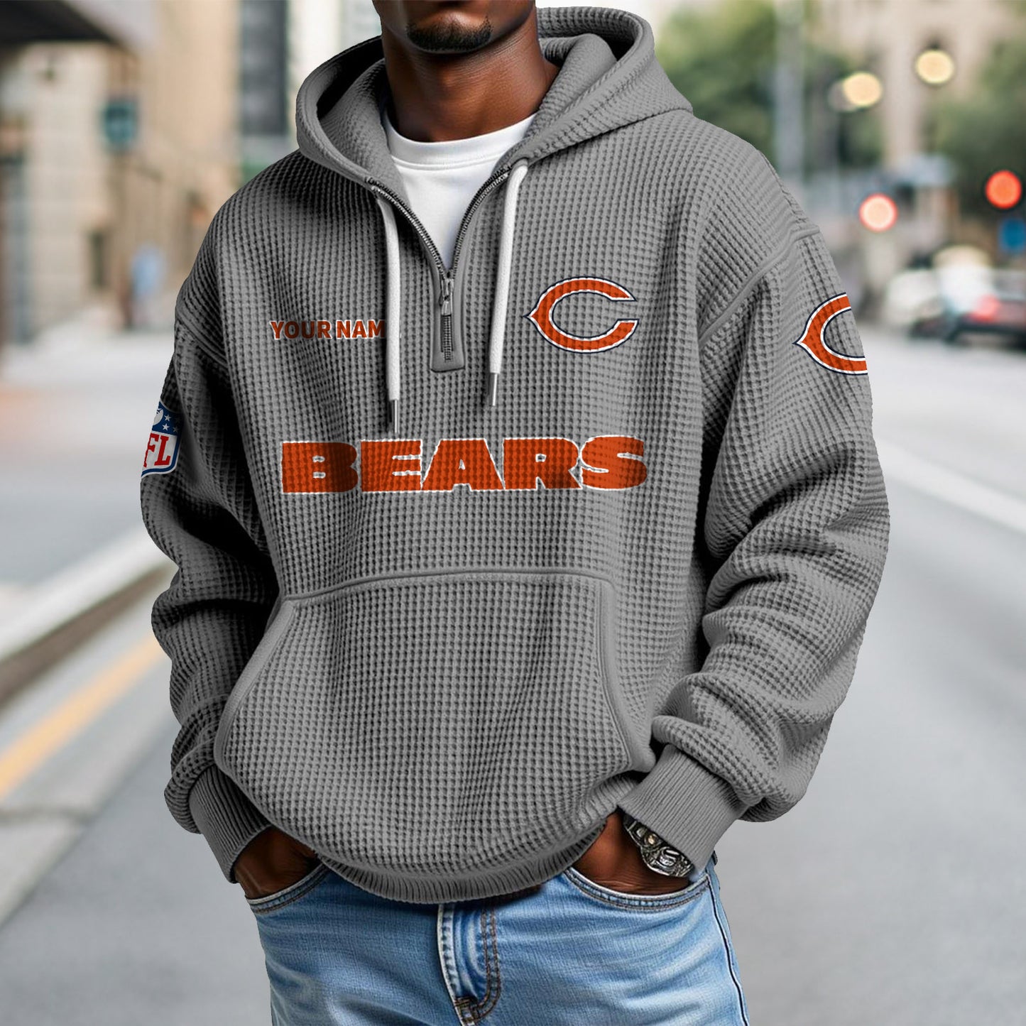 CHI x NFL Waffle Hoodie DatND DVT