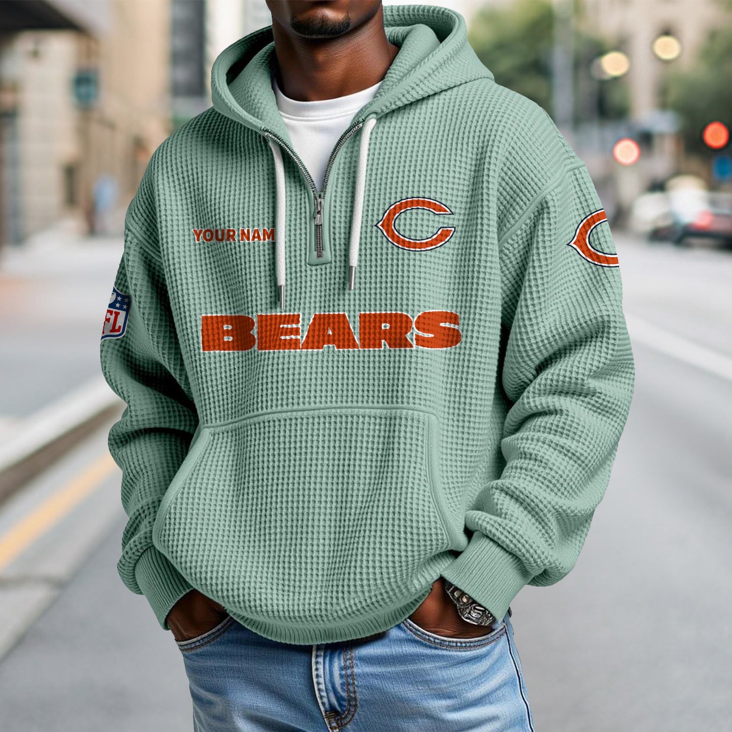 CHI x NFL Waffle Hoodie DatND DVT
