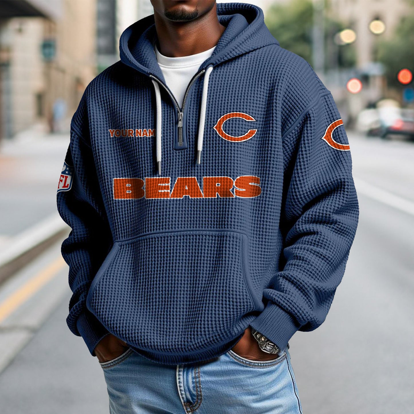 CHI x NFL Waffle Hoodie DatND DVT