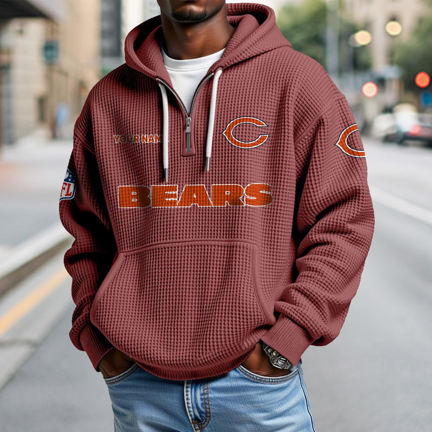 CHI x NFL Waffle Hoodie DatND DVT