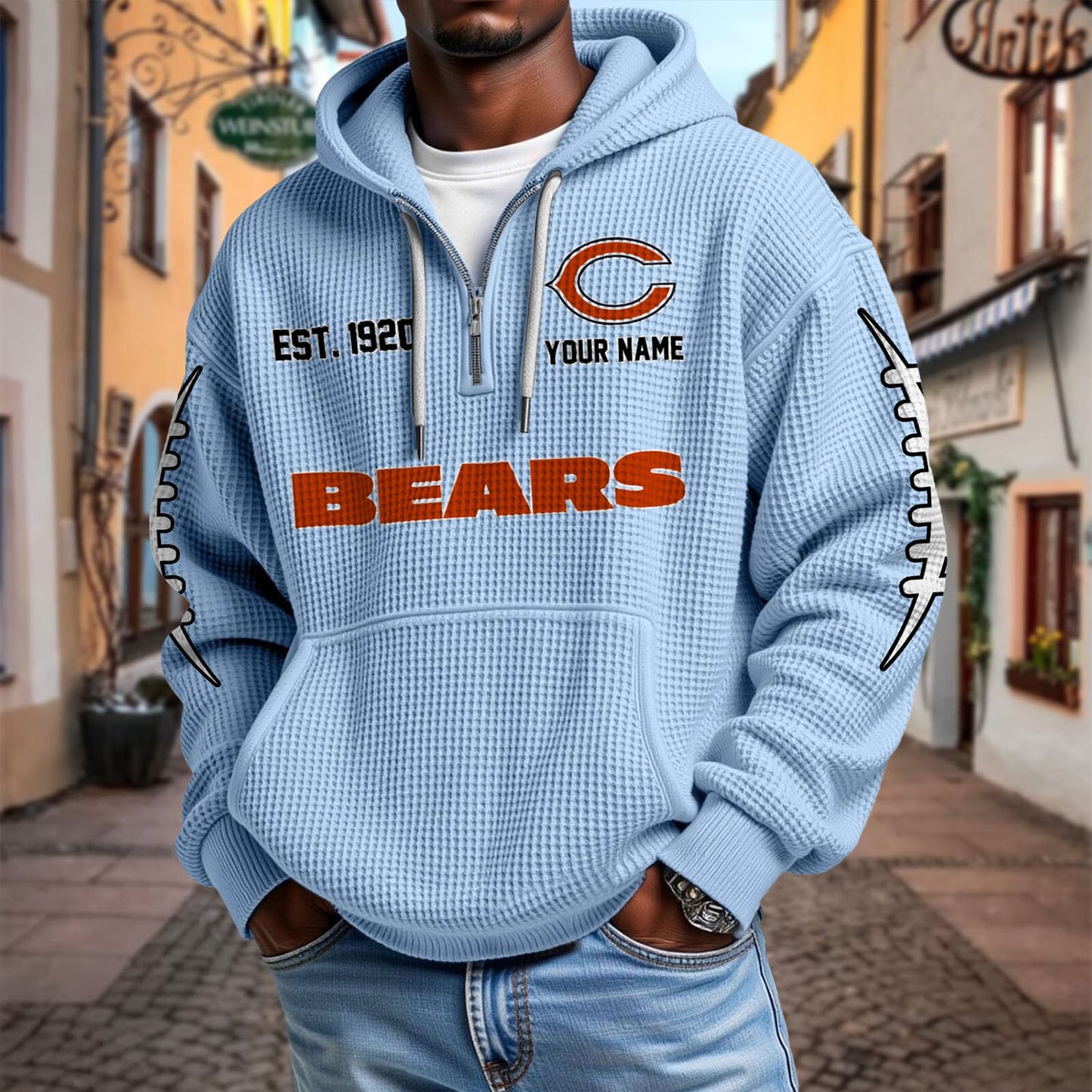 CHI x NFL Waffle Hoodie DatND DVT