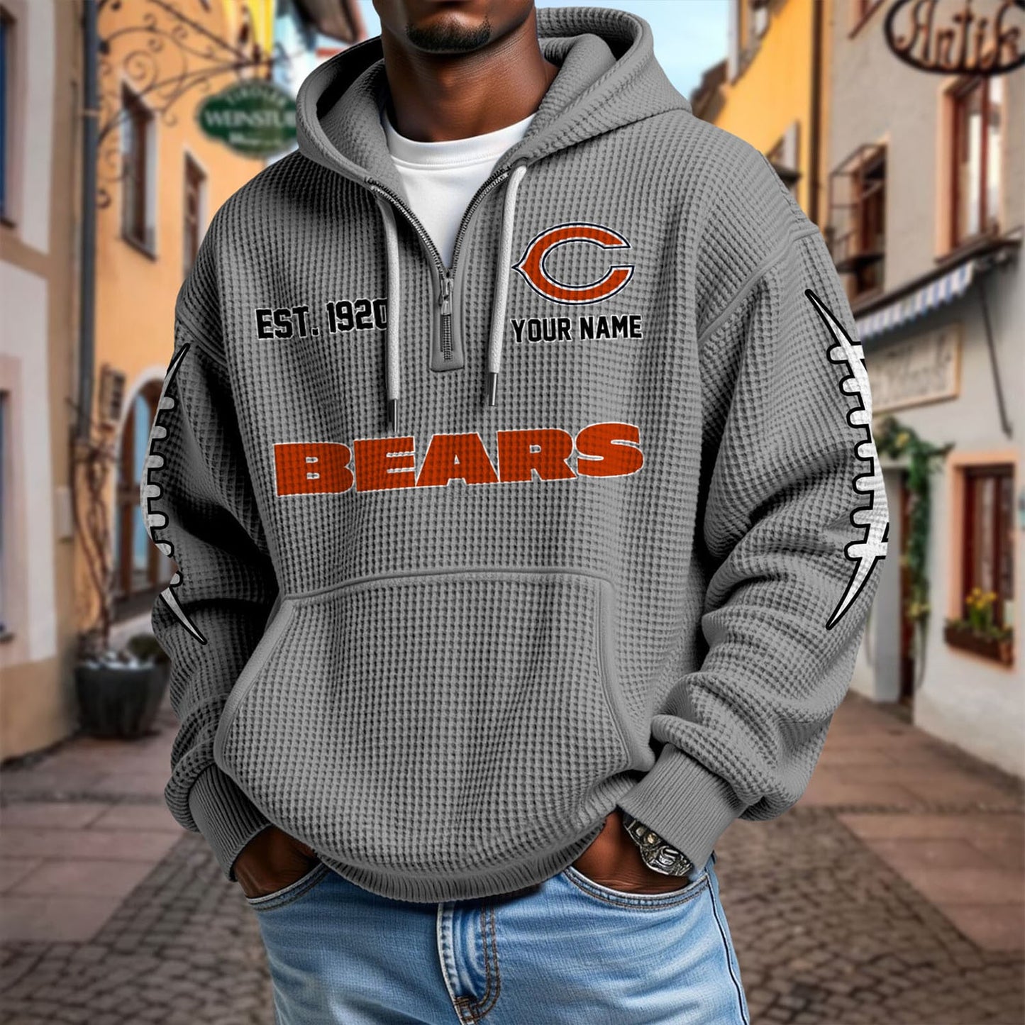 CHI x NFL Waffle Hoodie DatND DVT