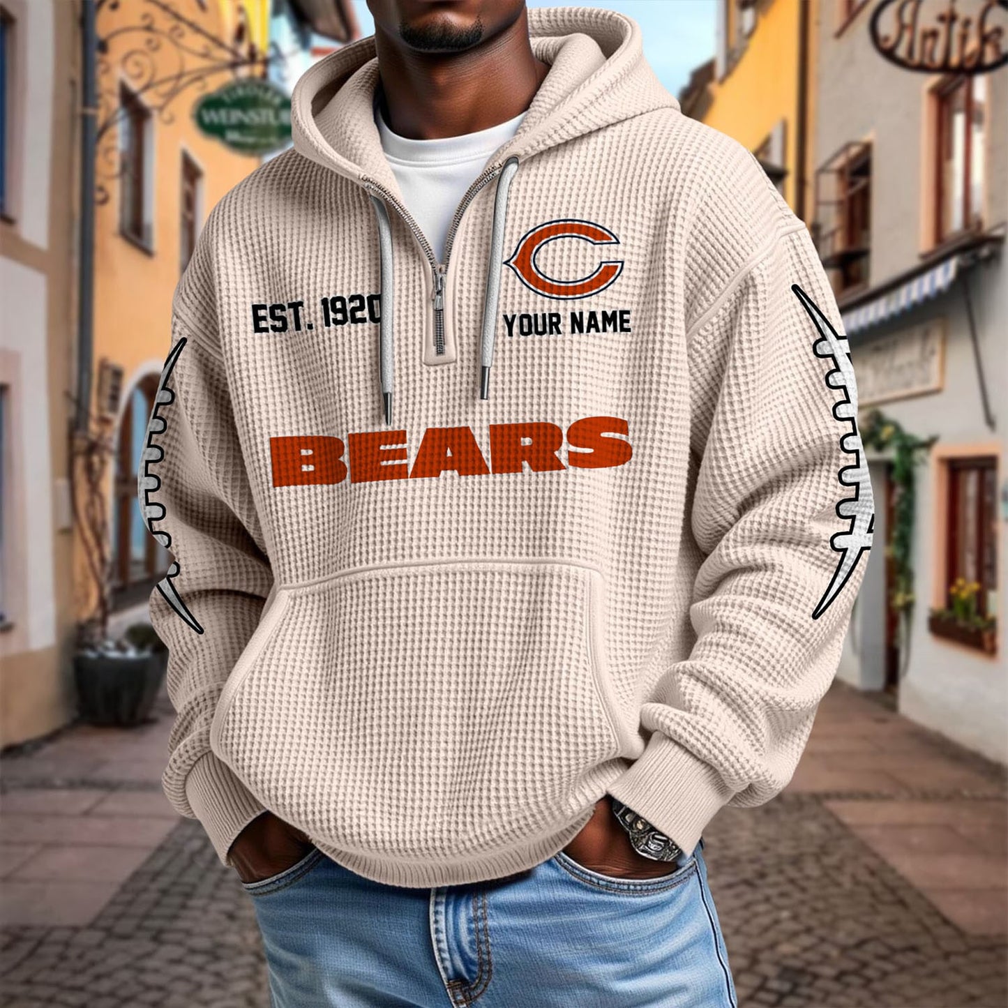 CHI x NFL Waffle Hoodie DatND DVT