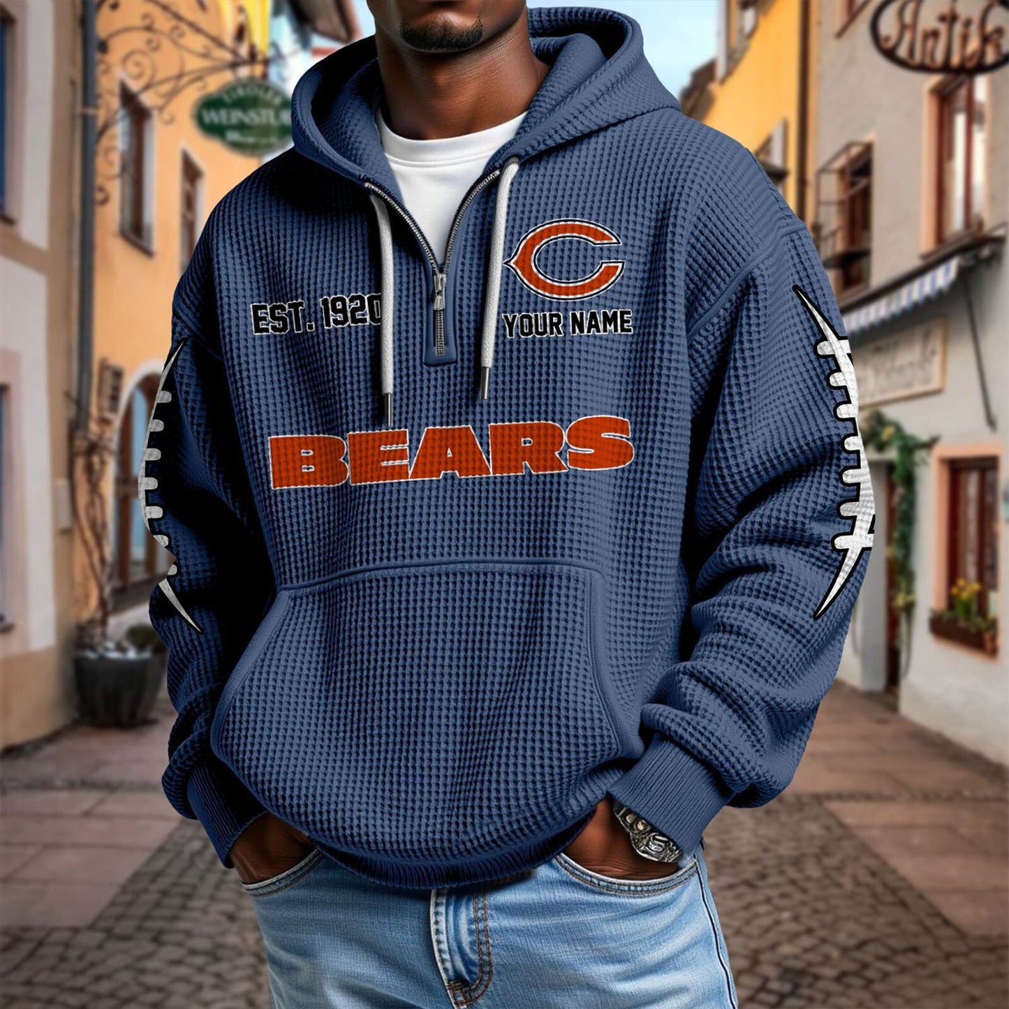 CHI x NFL Waffle Hoodie DatND DVT