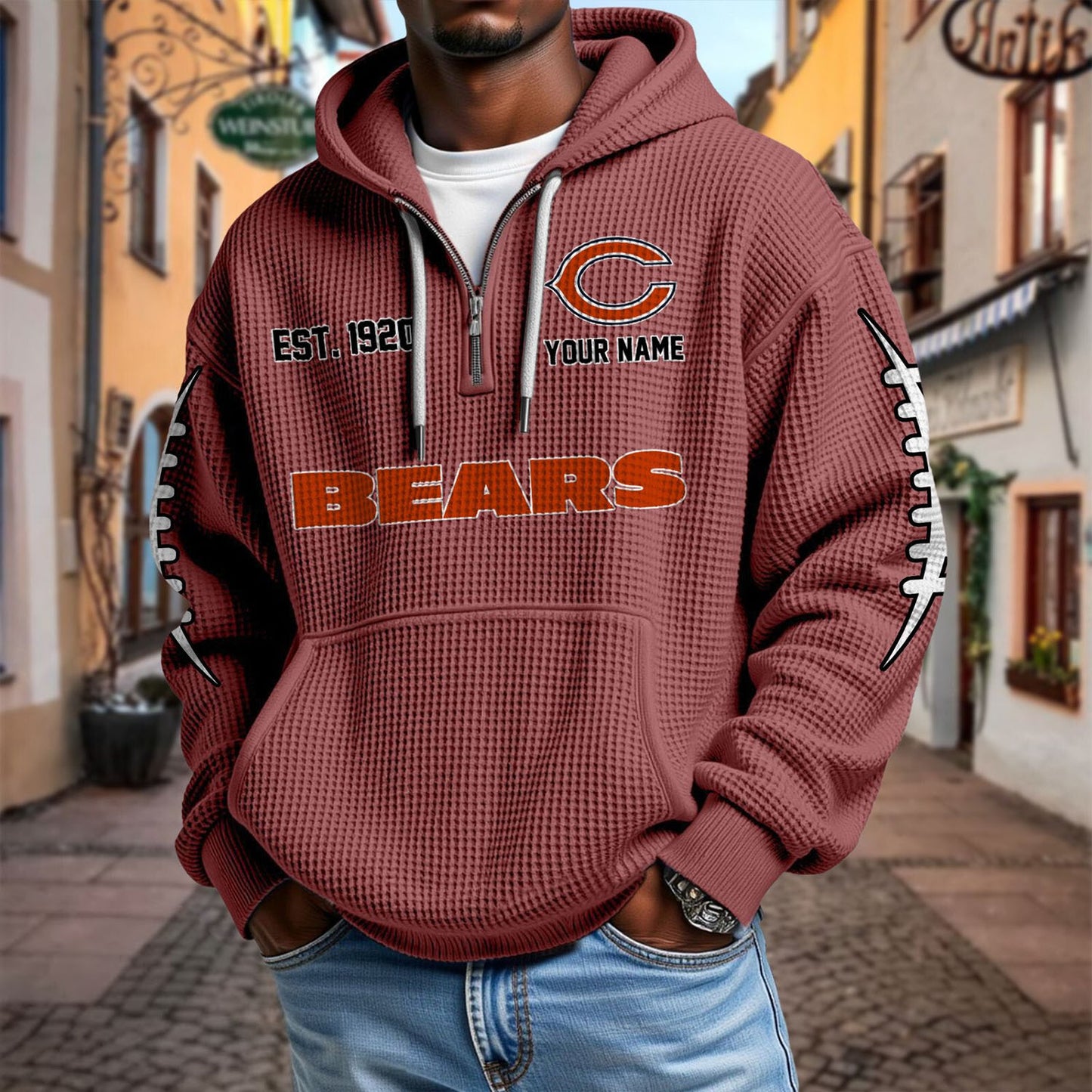 CHI x NFL Waffle Hoodie DatND DVT