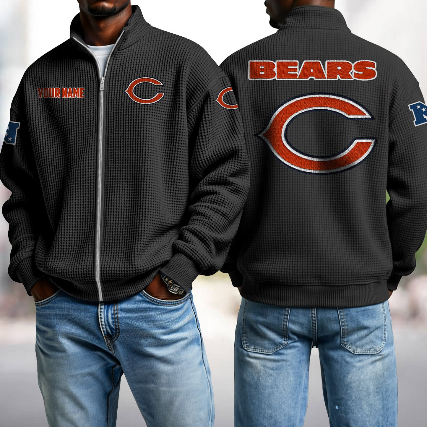 CHI x NFL Waffle Zip-Up Sweatshirt DatND DVT