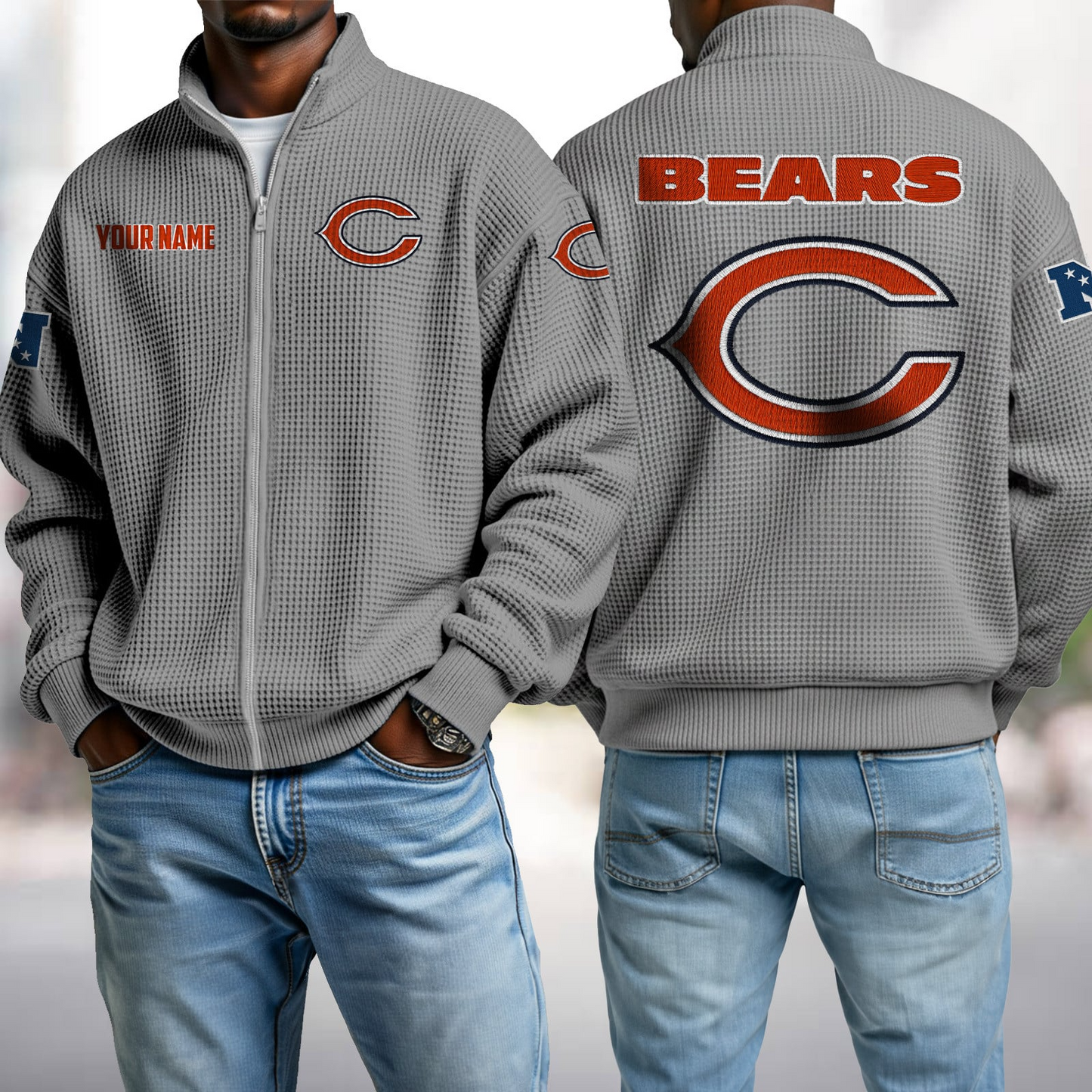 CHI x NFL Waffle Zip-Up Sweatshirt DatND DVT