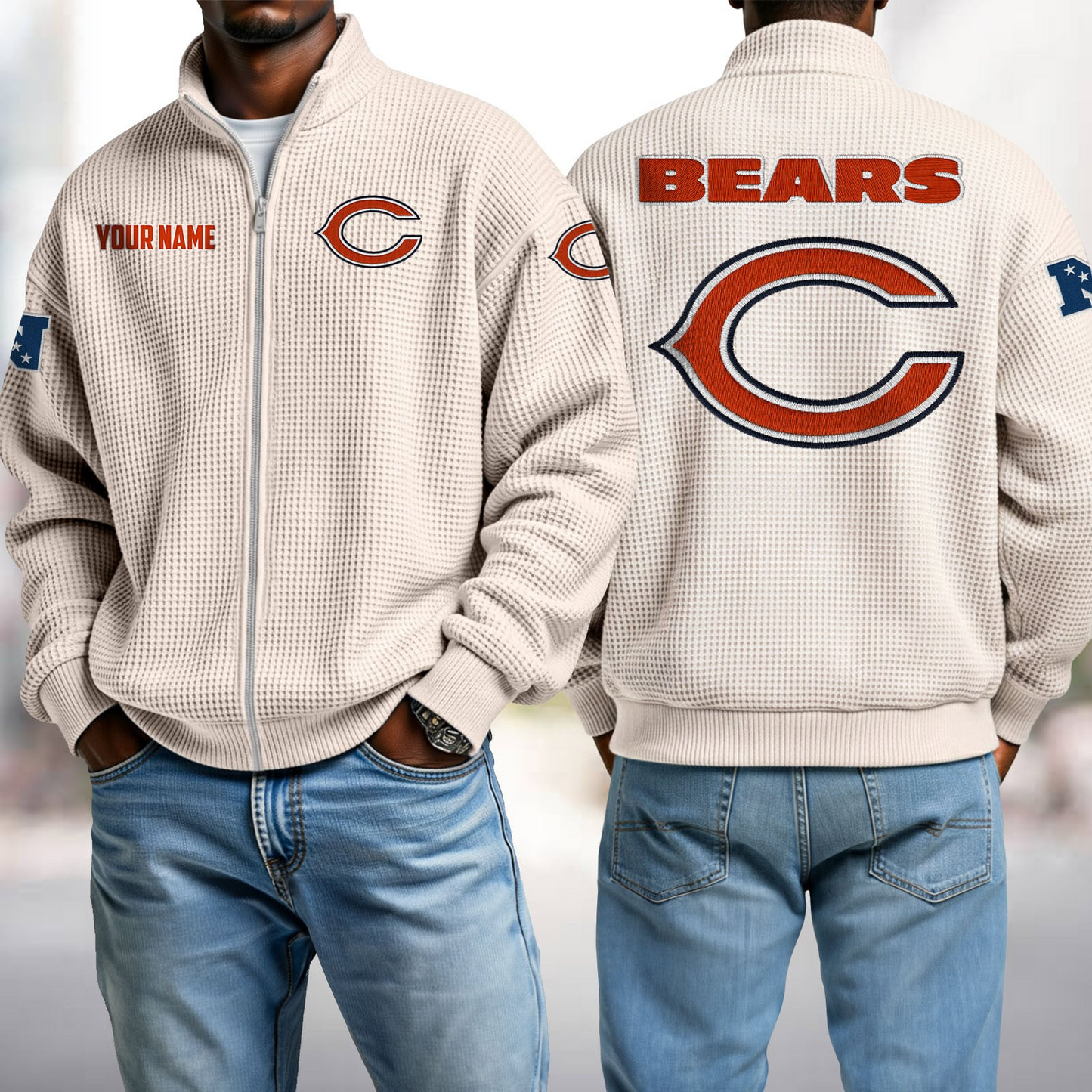 CHI x NFL Waffle Zip-Up Sweatshirt DatND DVT