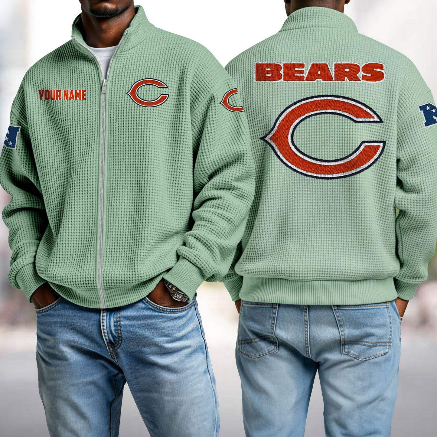 CHI x NFL Waffle Zip-Up Sweatshirt DatND DVT