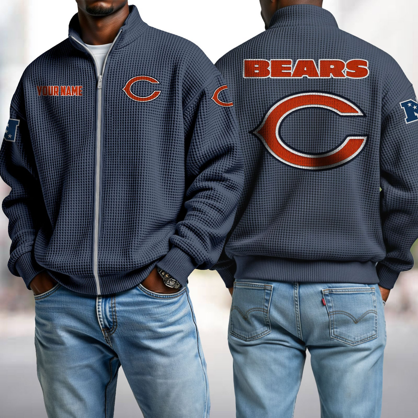 CHI x NFL Waffle Zip-Up Sweatshirt DatND DVT