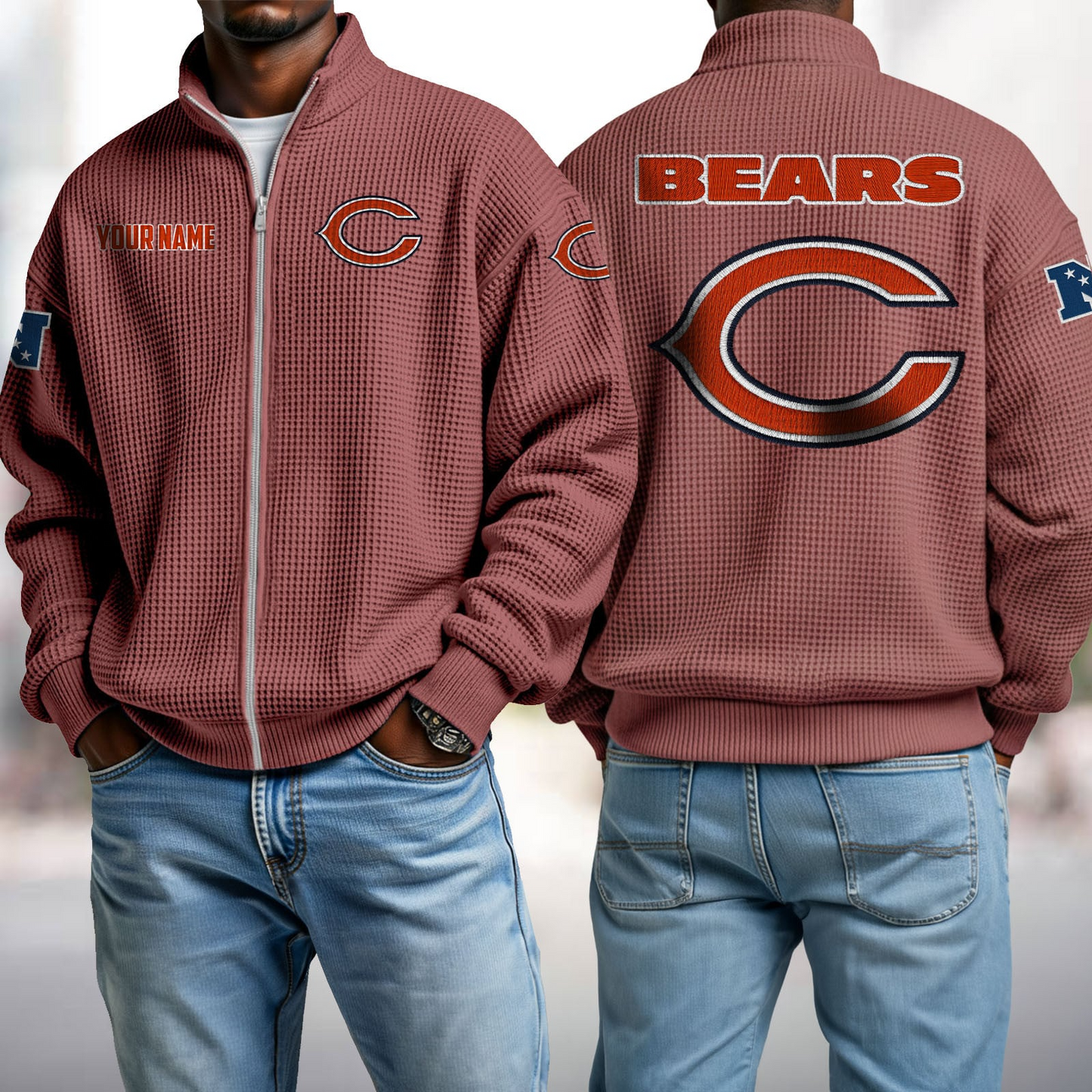 CHI x NFL Waffle Zip-Up Sweatshirt DatND DVT