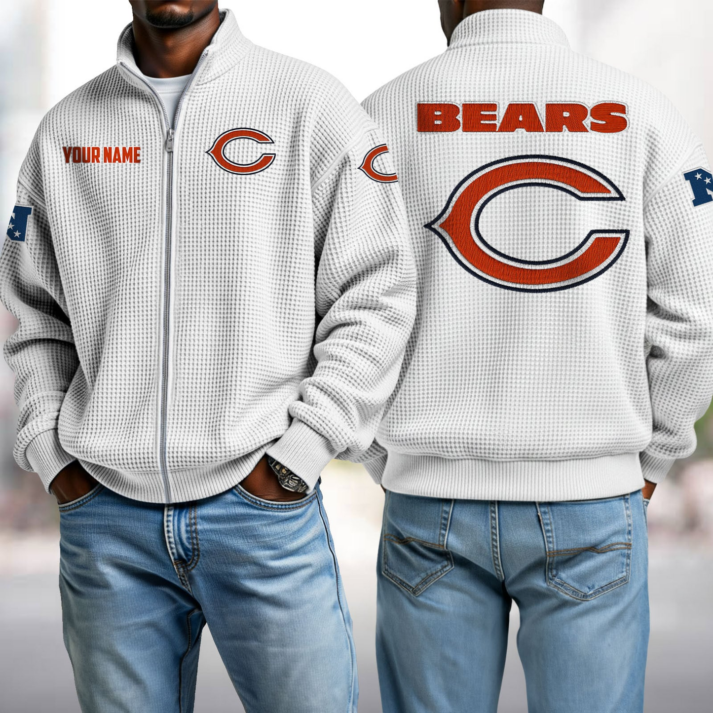 CHI x NFL Waffle Zip-Up Sweatshirt DatND DVT