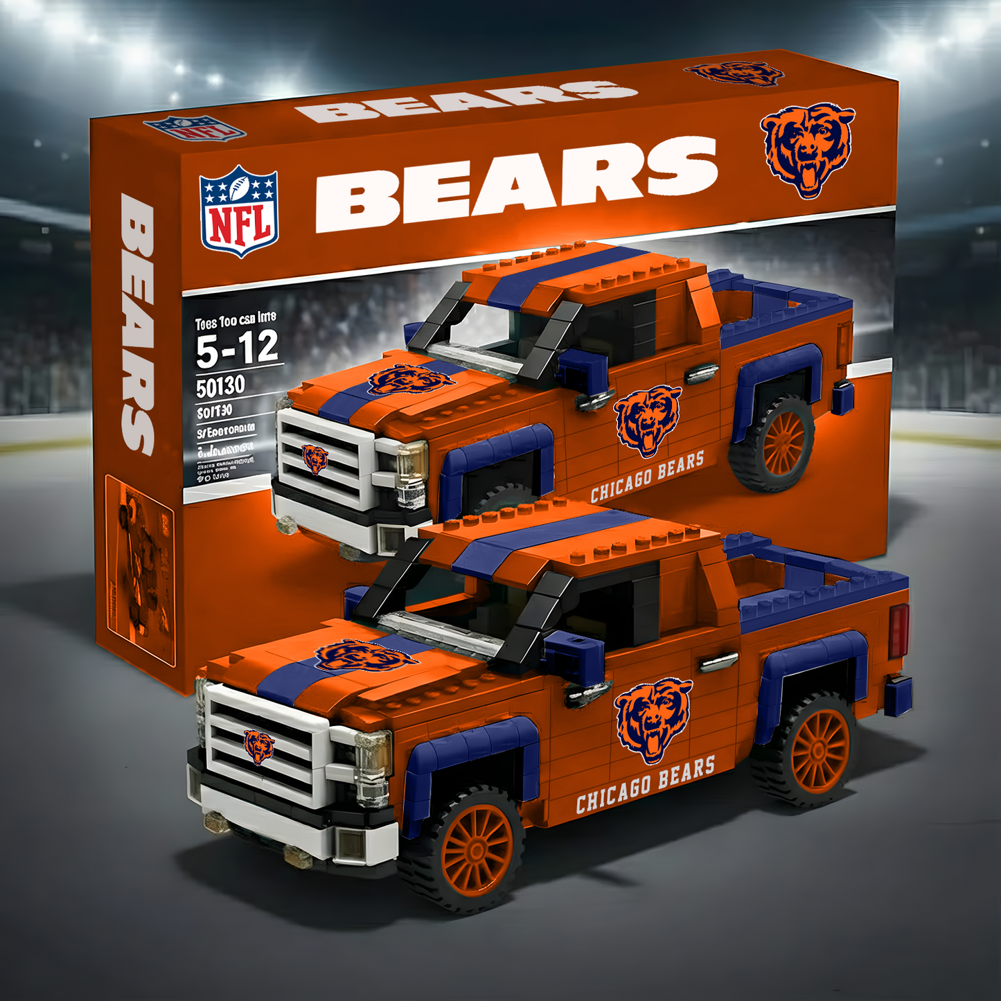 NFL 3D Racing Truck Model Building Block Set 0212 NAK NHT