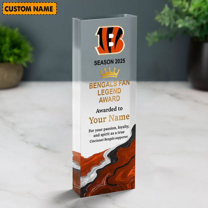 CIN NFL Personalized Acrylic Award Plaque Funny Christmas Gift For Family DDT NTL