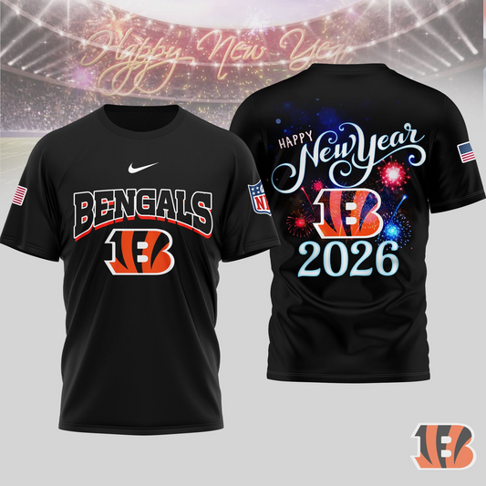 CIN Premium NFL Happy New Year 2026 3D Shirt DDT 291125 NTL 1