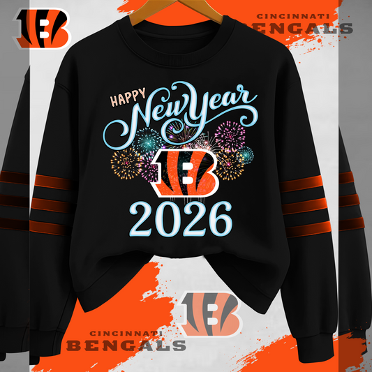 CIN Premium NFL Happy New Year 2026 Sweatshirt DDT CTND