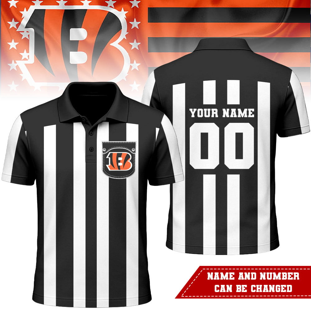 CIN Premium NFL Referees 3D Polo Shirt DDT NTL