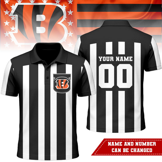 CIN Premium NFL Referees 3D Polo Shirt DDT NTL