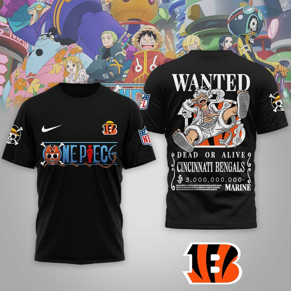 CIN Premium NFL Wanted Monkey D Luffy 3D Shirt DDT NTL