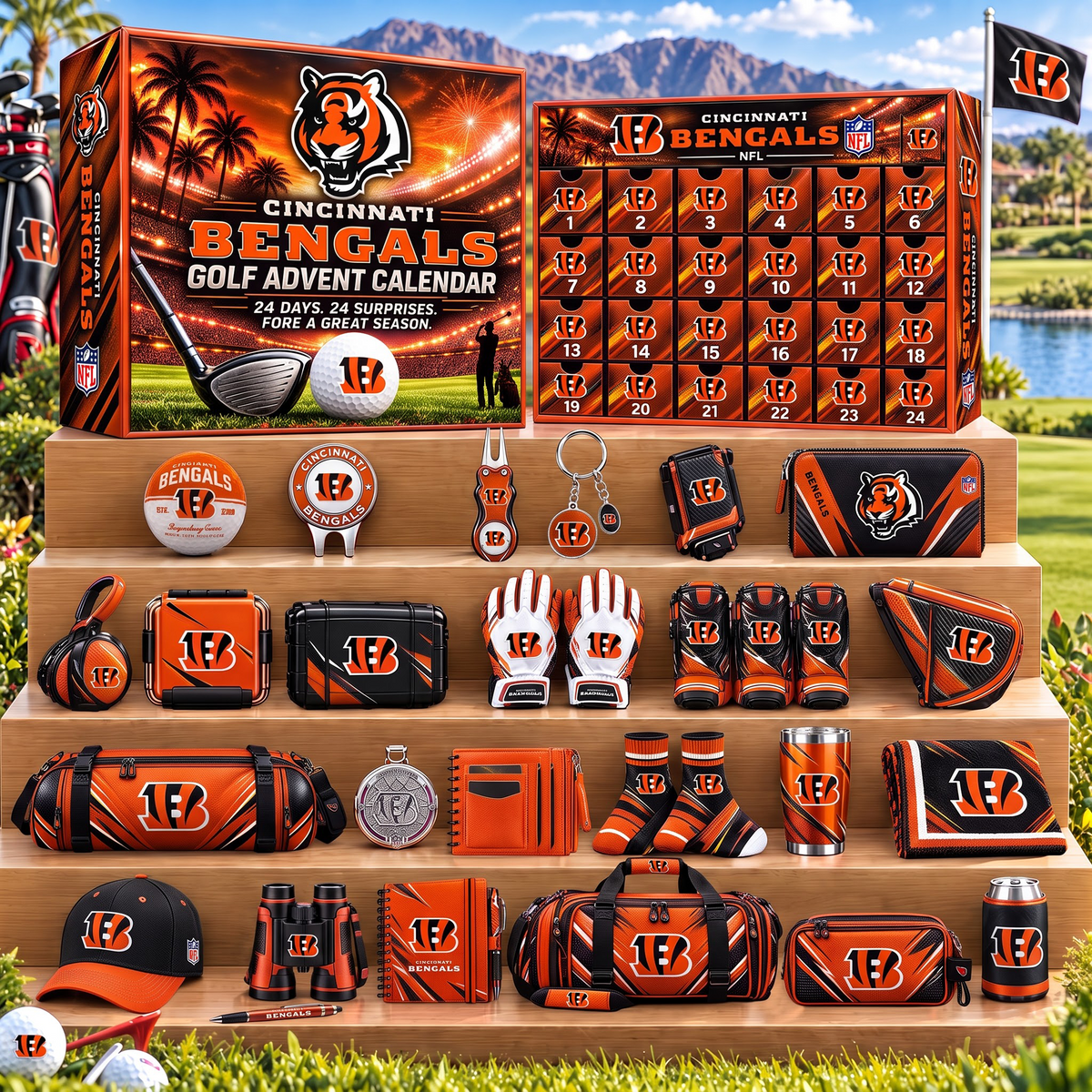 CIN X NFL Golf Advent Calendar Bling Box