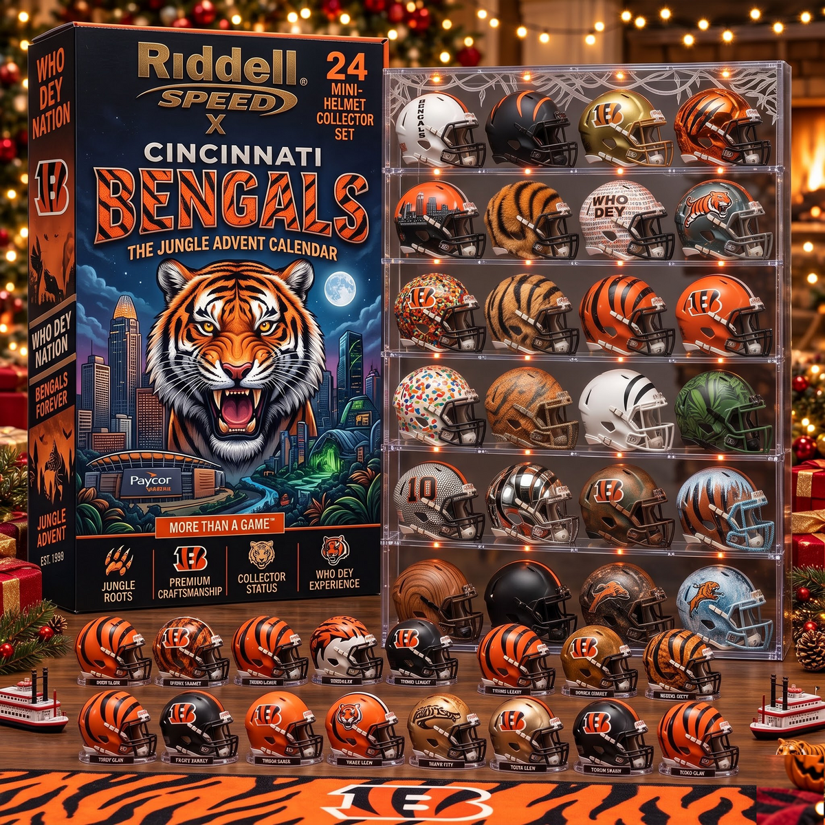 CIN X NFL Halloween Advent Calendar – 24 Mini Helmet Collector Set