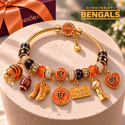 CIN x Luxury NFL Gold Charm Bracelet