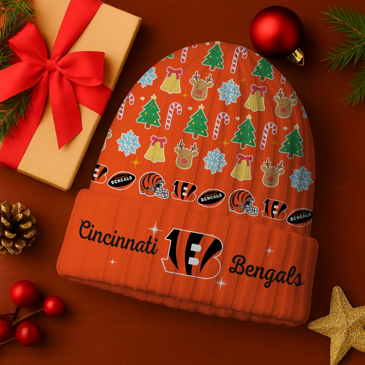 CIN x NFL Christmas Beanie DatND DVT