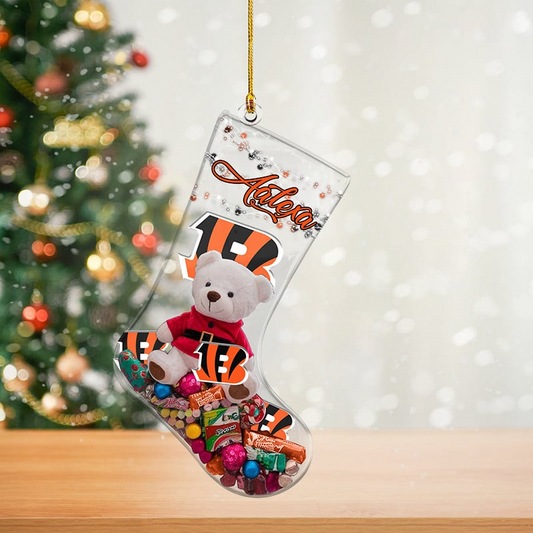 CIN x NFL Christmas Personalized Acrylic Ornament DatND DVT