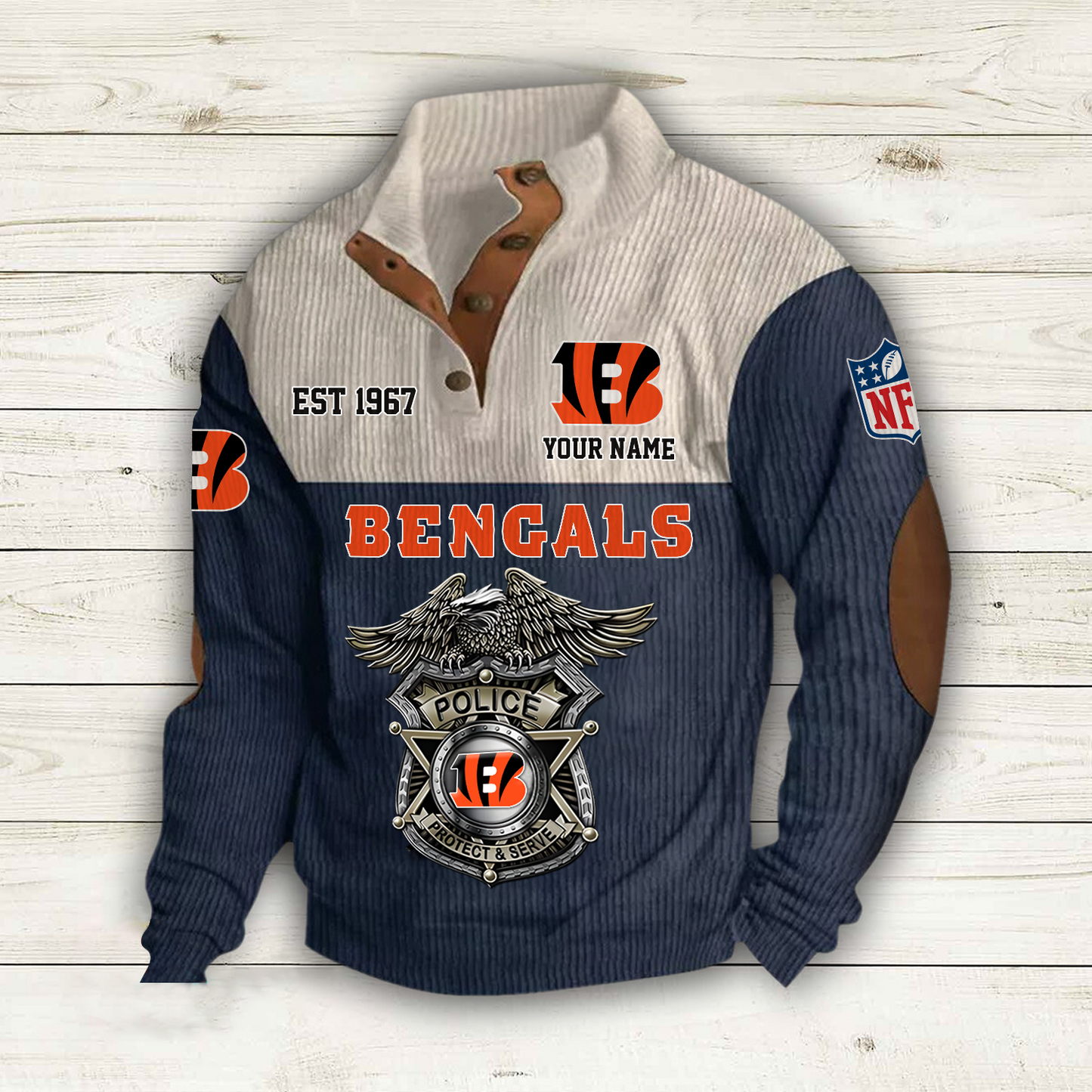 CIN x NFL Custom Name Sport Sweatshirt DatND DVT
