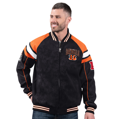 CIN x NFL Officially Licensed Faux Suede Jacket DATND TANTD