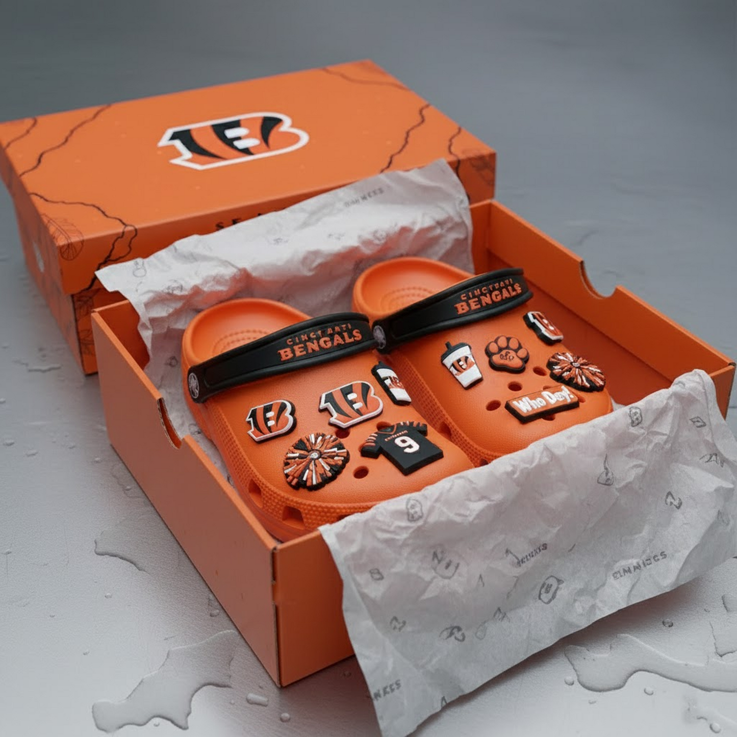 CIN x NFL Premium Crocs Clogs Shoes DATND TANTD