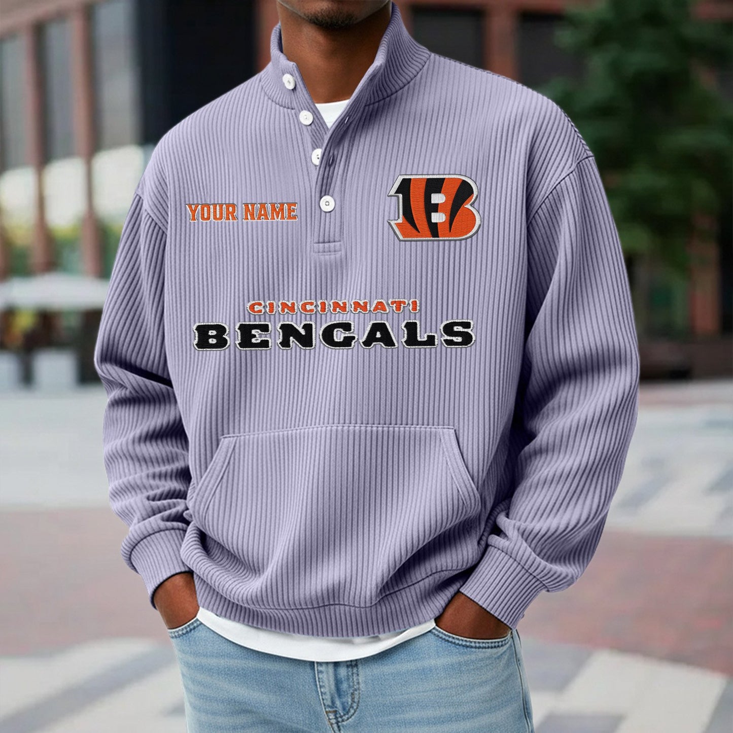 CIN x NFL Waffle High Neck Long Sleeved Sweatshirt DATND TANTD 221125