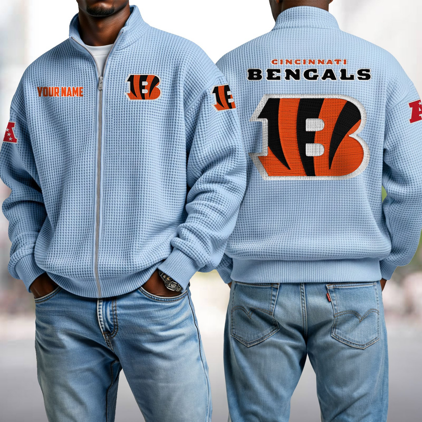 CIN x NFL Waffle Zip-Up Sweatshirt DatND DVT