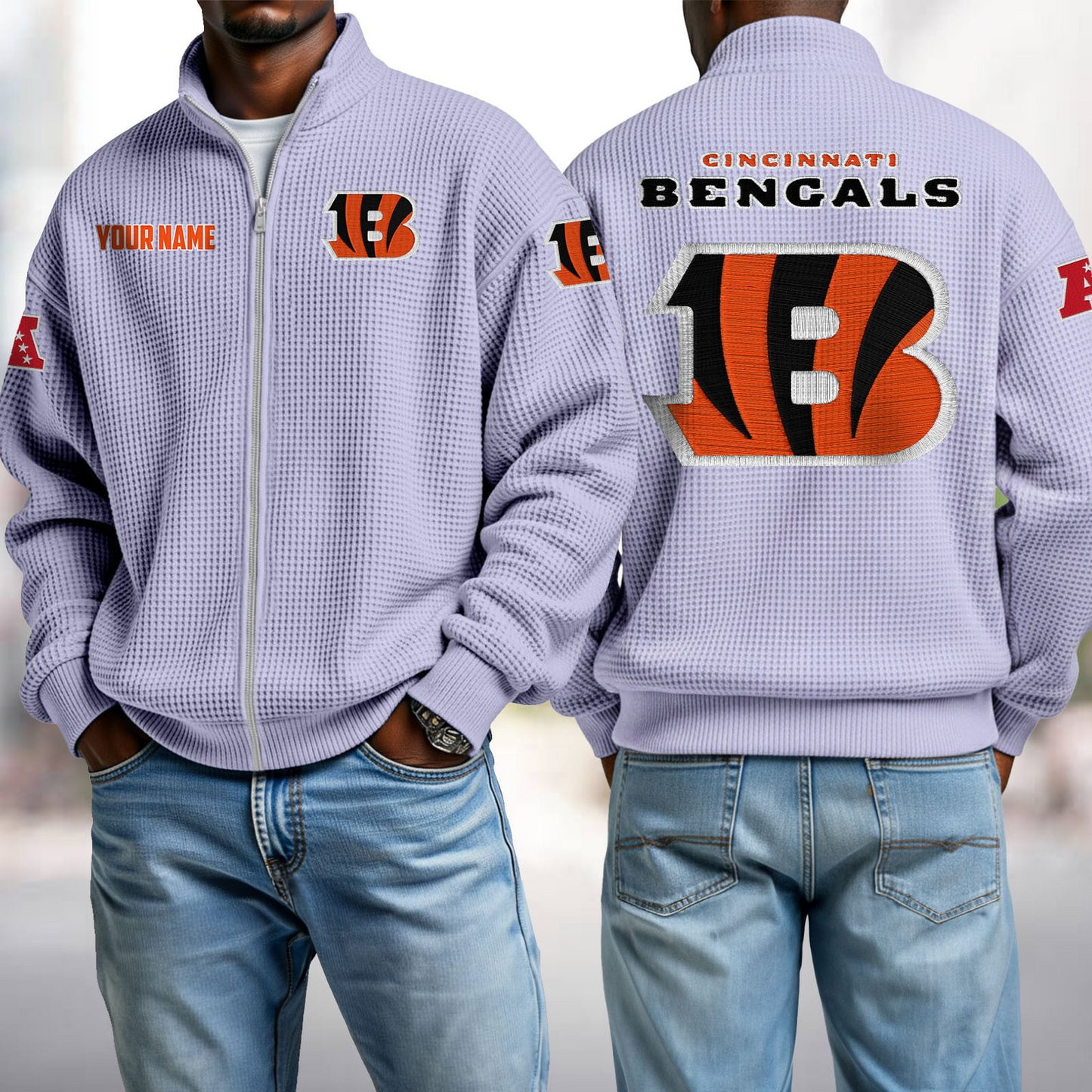 CIN x NFL Waffle Zip-Up Sweatshirt DatND DVT