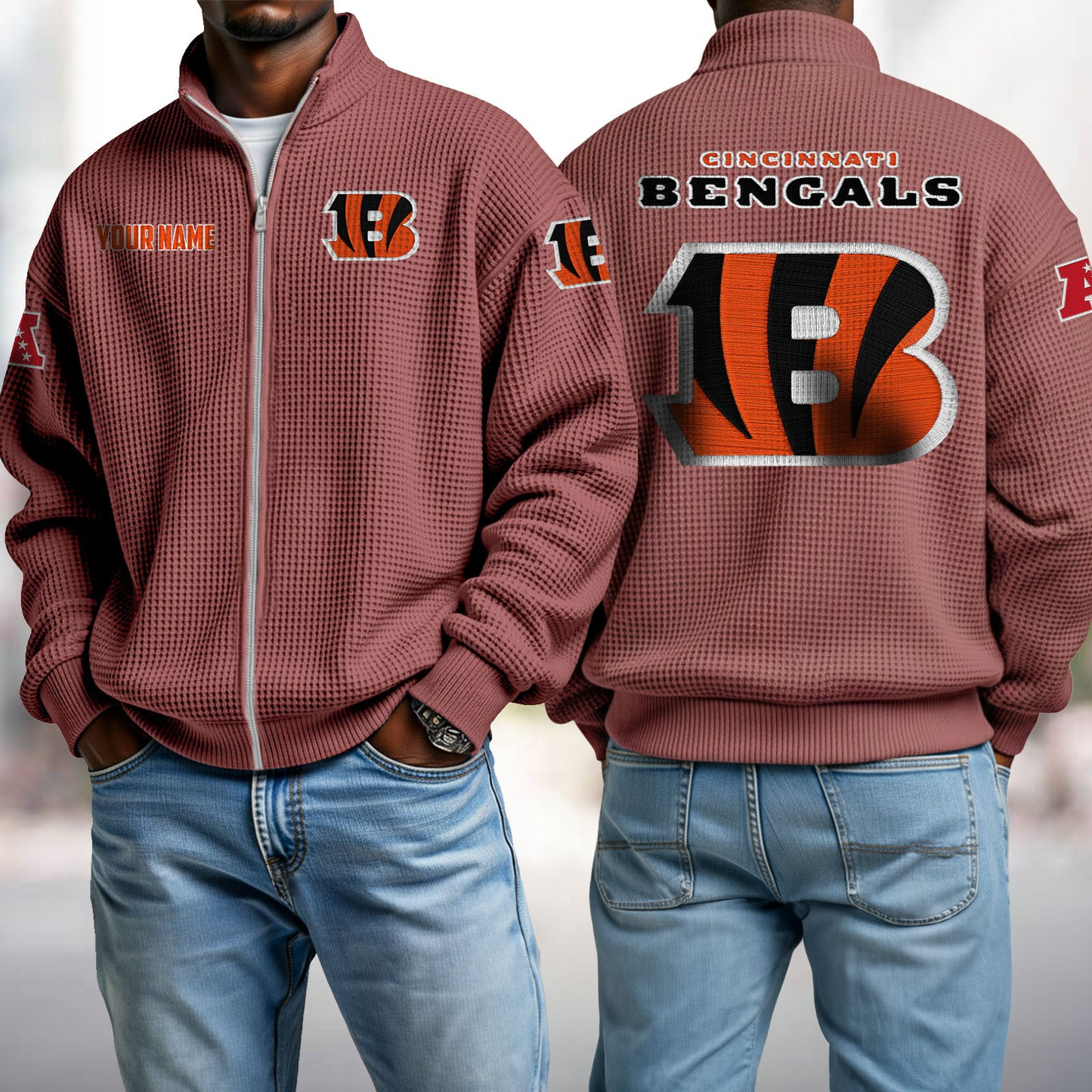 CIN x NFL Waffle Zip-Up Sweatshirt DatND DVT