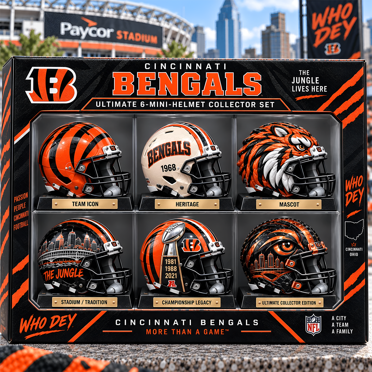 CIN x Premium NFL Mini Helmet Collection