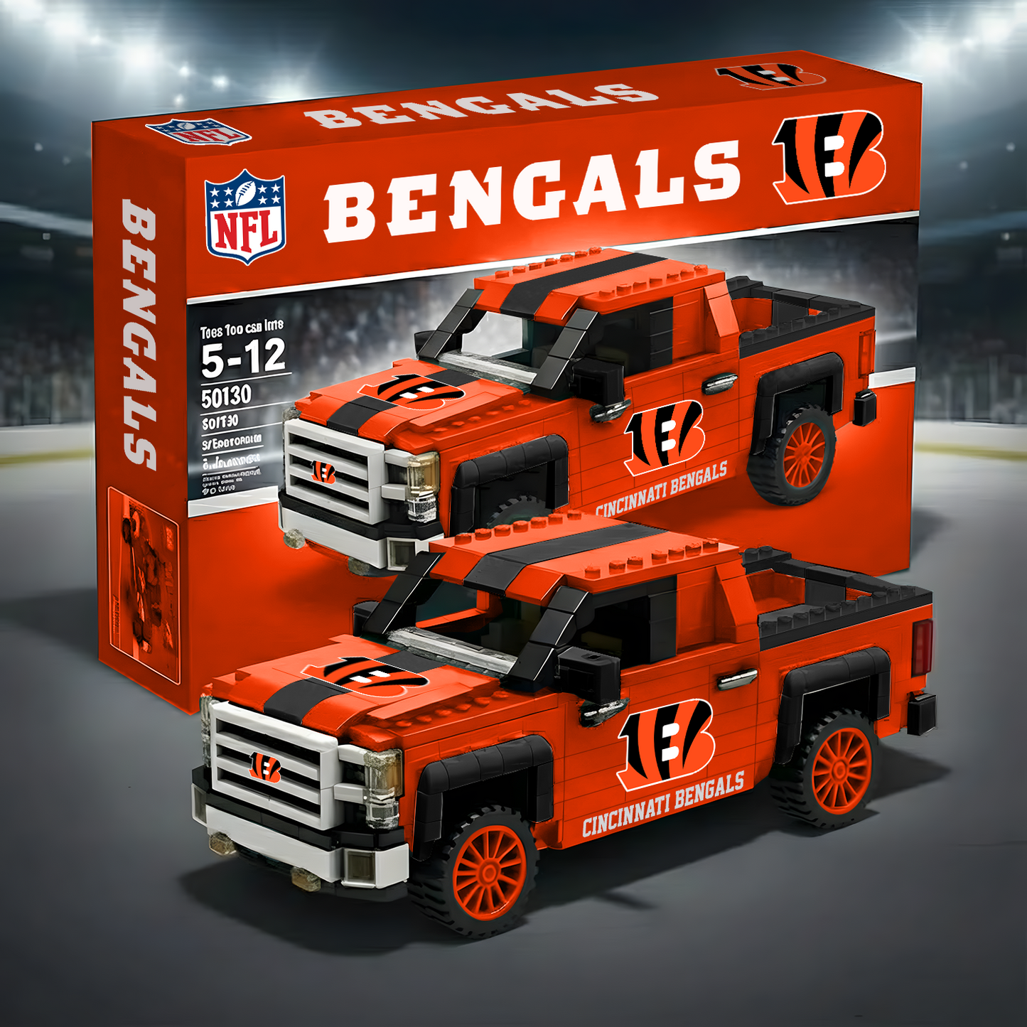 NFL 3D Racing Truck Model Building Block Set 0212 NAK NHT